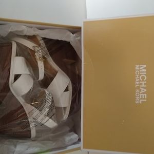 Michael Kors Wedge Sandal w/ Criss Cross Strap